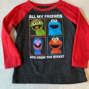 Sesame Street, jumping beans long sleeve T-shirt 3T